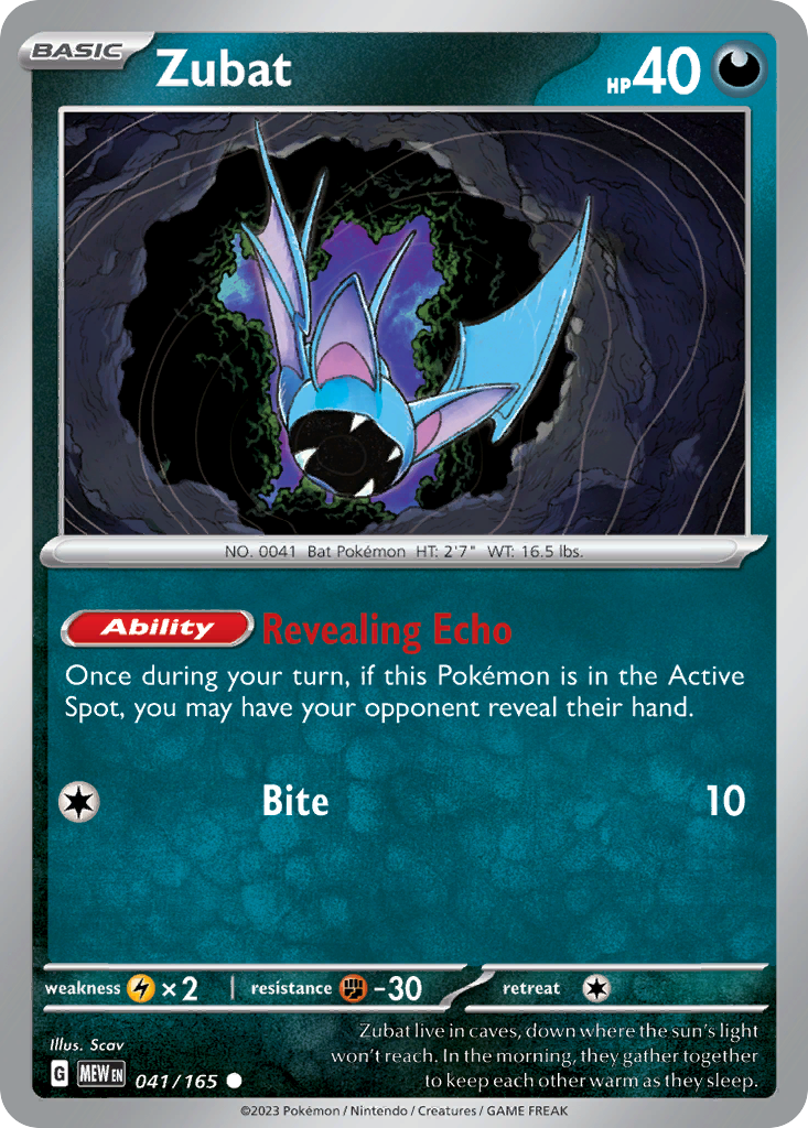 Zubat - 041/165 -SV: Scarlet & Violet 151 (MEW)