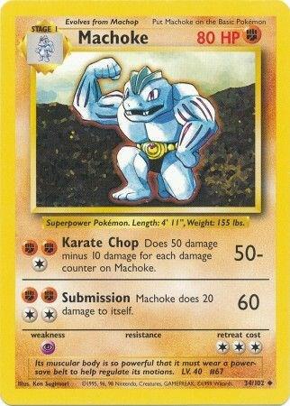 Machoke - 034/102 - Base Set (base1) (Unlimited Non-Holo)