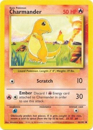 Charmander - 046/102 - Base Set (base1) (Moderately Played)
