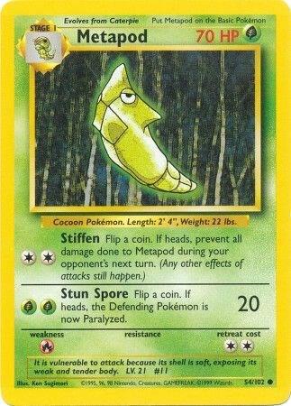 Metapod - 054/102 - Base Set (base1) (Moderately Played)
