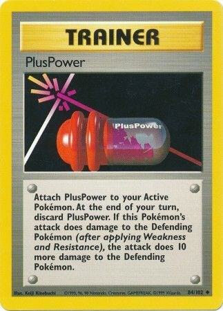 PlusPower - 84/102 - Base Set (base1) (Moderately Played)