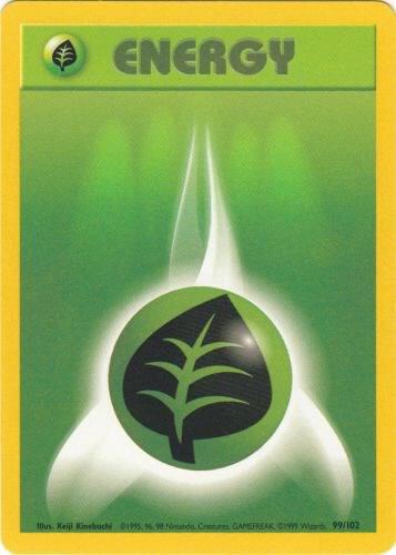 Grass Energy - 099/102 - Base Set (base1) (Lightly Played)
