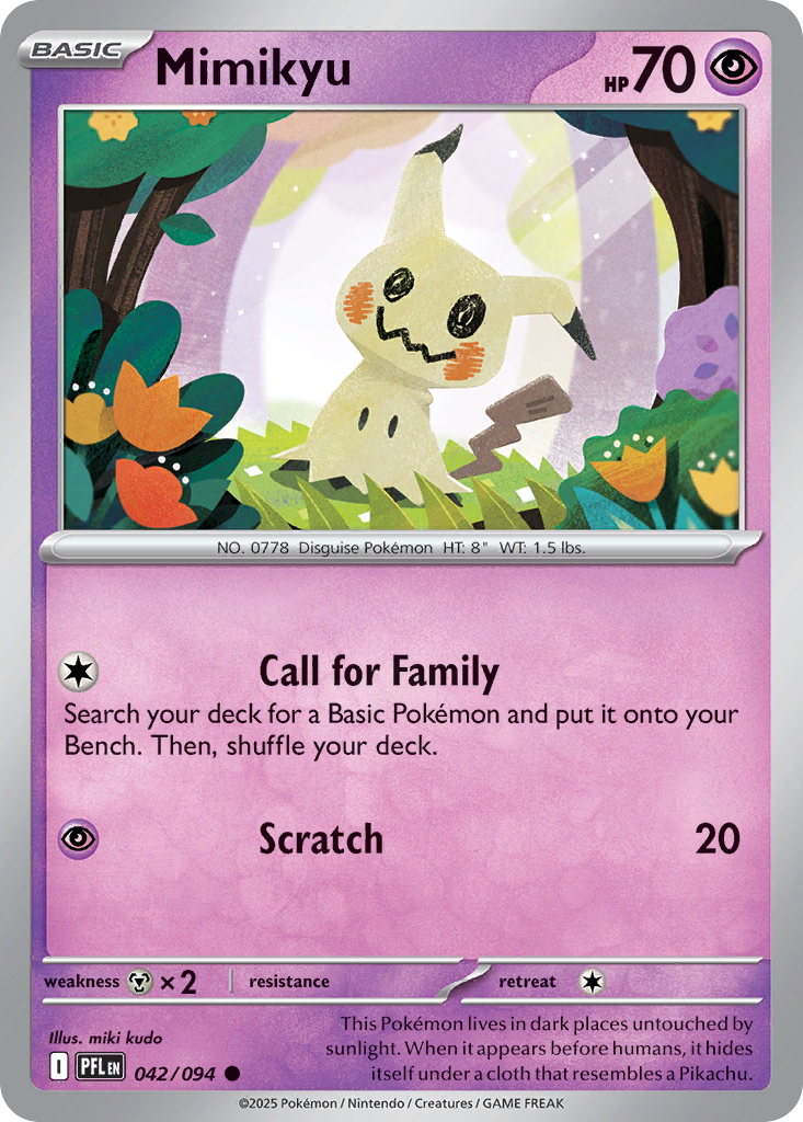 Mimikyu- 042/094 - Phantasmal Flames (Reverse Holo)