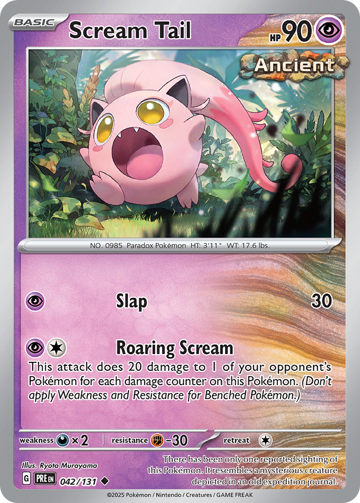 Scream Tail- 042/131 - Prismatic Evolutions (Reverse Holo)