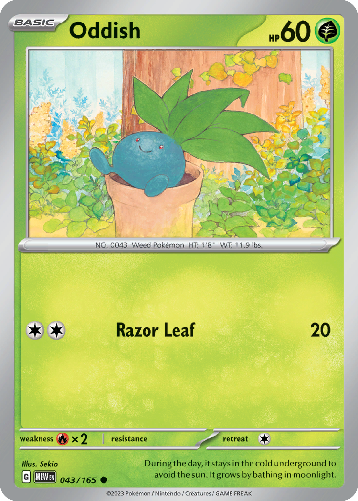 Oddish - 043/165 -SV: Scarlet & Violet 151 (MEW)