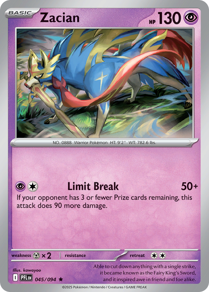 Zacian - 045/094 - Phantasmal Flames (Reverse Holo)