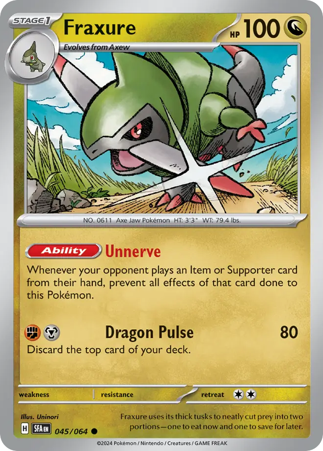 Fraxure - 045/064 - Shrouded Fable (Reverse Holo)