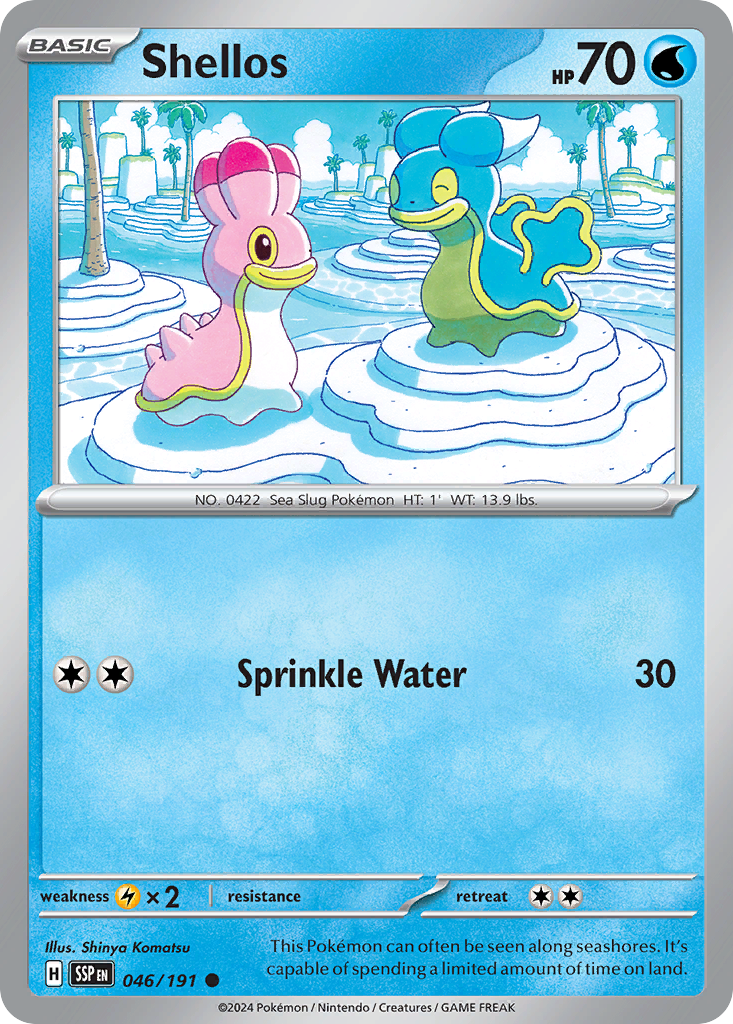 Shellos- 046/191 - Surging Sparks (Reverse Holo)
