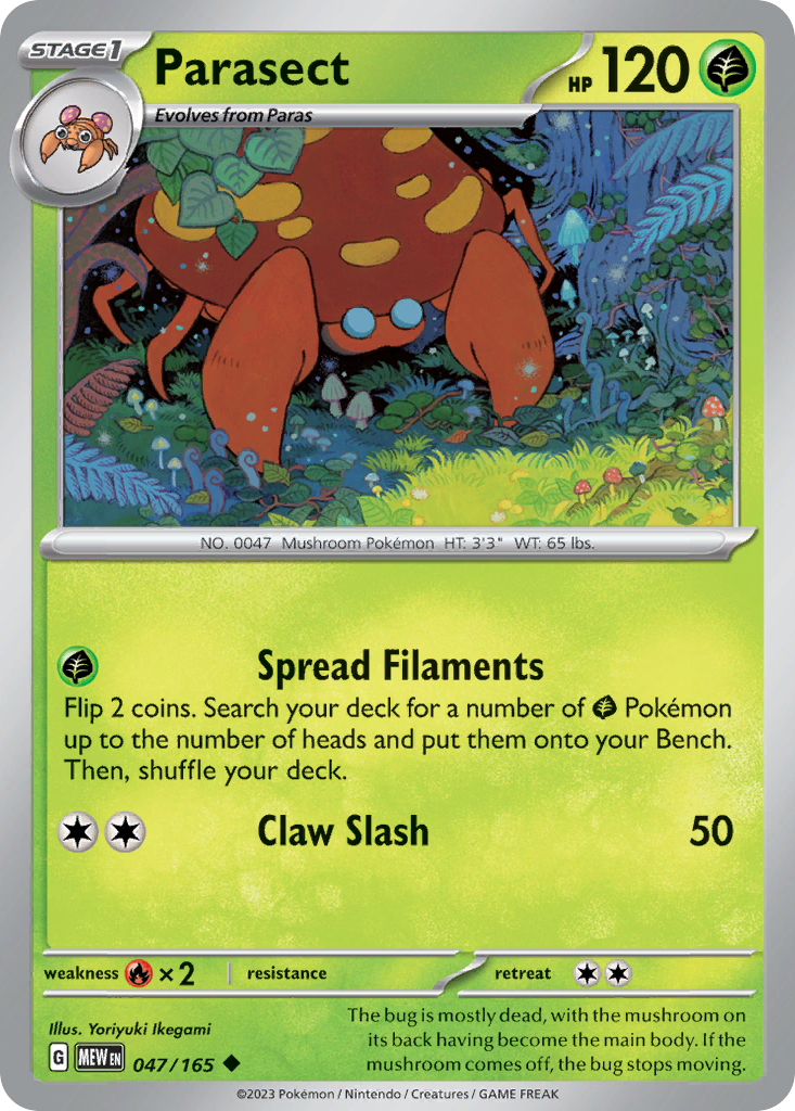 Parasect - 047/165 -SV: Scarlet & Violet 151 (MEW)