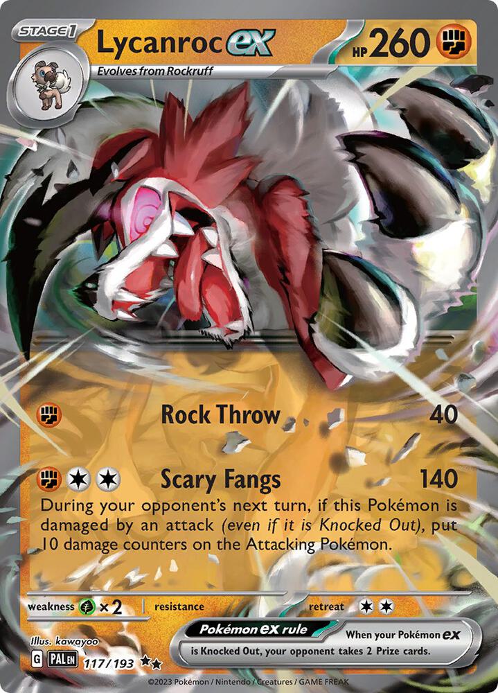 Lycanroc Ex - 117/193 - Paldea Evolved