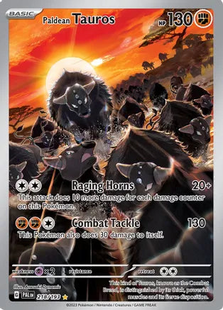 Paldean Tauros - 218/193 - SV02: Paldea Evolved (SV02) Illustration Rare