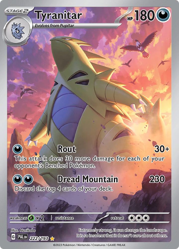 Tyranitar - 222/193 - SV02: Paldea Evolved (PAL) (Lightly Played)