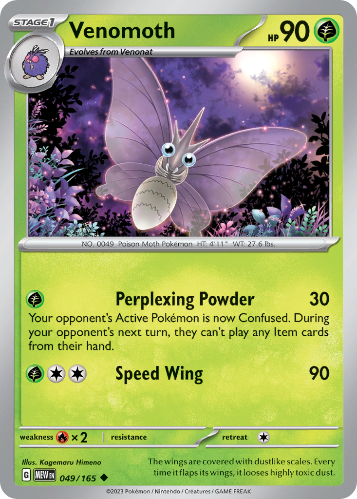 Venomoth - 049/165 -SV: Scarlet & Violet 151 (MEW)