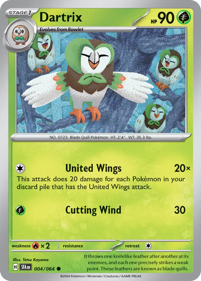 Dartrix - 004/064 - Shrouded Fable (Reverse Holo)