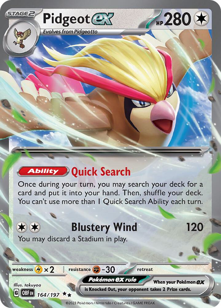 Pidgeot ex - 164/197 - SV03: Obsidian Flames