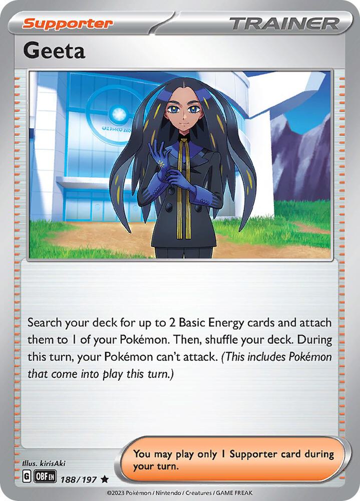 Geeta  - 188/197 - Obsidian Flames (Holo)
