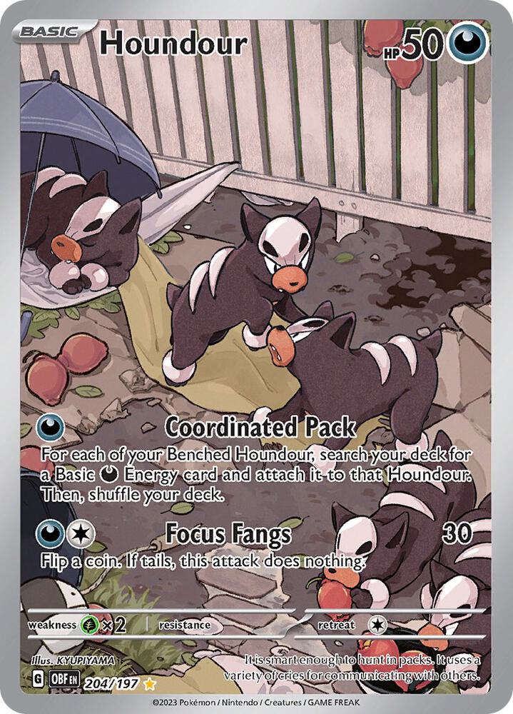Houndour - 204/197 - SV03: Obsidian Flames