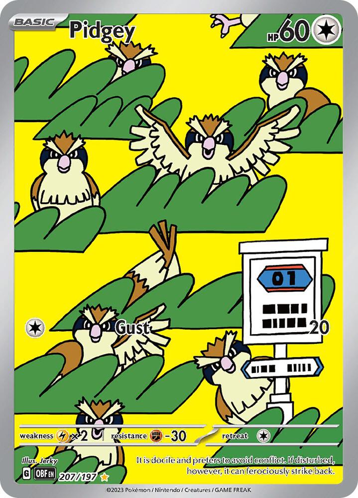 Pidgey - 207/197 - SV03: Obsidian Flames