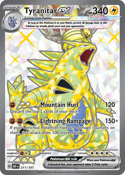 Tyranitar ex - 211/197 - SV03: Obsidian Flames