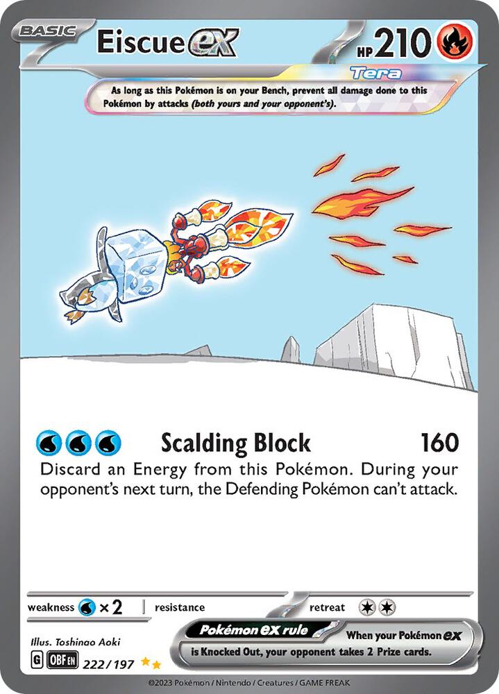 Eiscue ex - 222/197 - SV03: Obsidian Flames