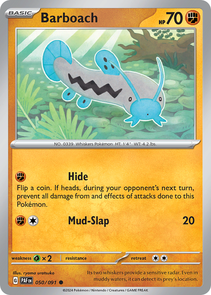 Barboach - 050/091 - Paldean Fates (Reverse Holo)