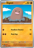 Diglett - 050/165 -SV: Scarlet & Violet 151 (MEW) (Reverse Holo)