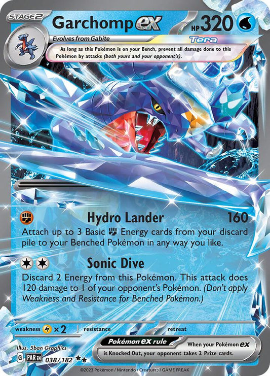 Garchomp ex - 038/182 - SV04: Paradox Rift