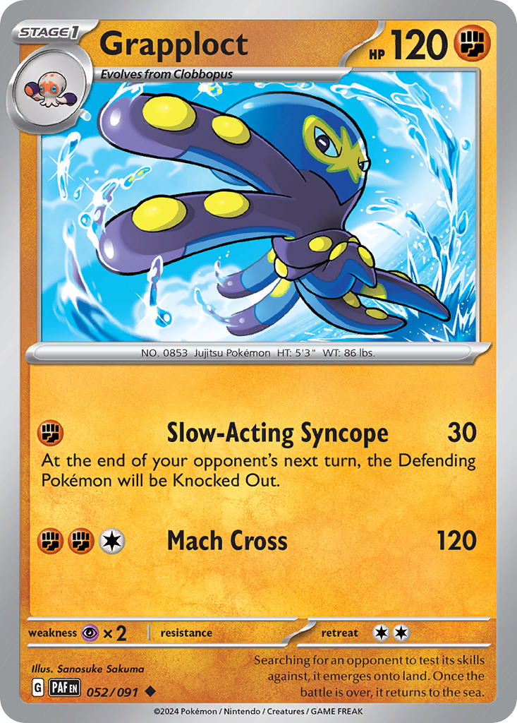 Grapploct - 052/091 - Paldean Fates (Reverse Holo)