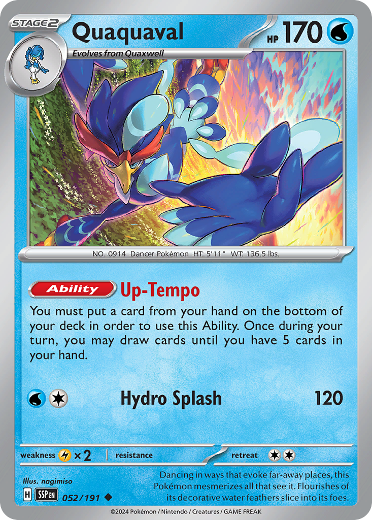 Quaquaval- 052/191 - Surging Sparks (Reverse Holo)