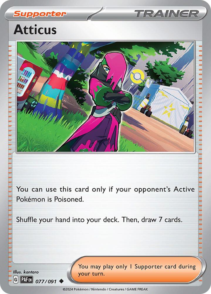 Atticus - 077/091 - Paldean Fates (Reverse Holo)