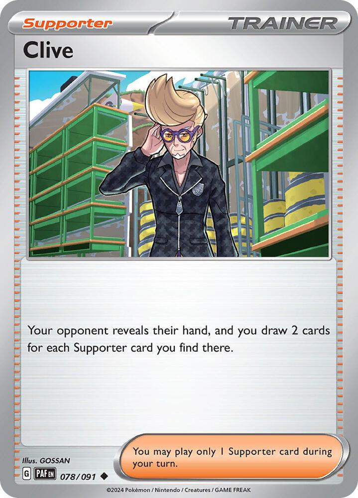 Clive - 078/091 - SV: Paldean Fates (Reverse Holo)