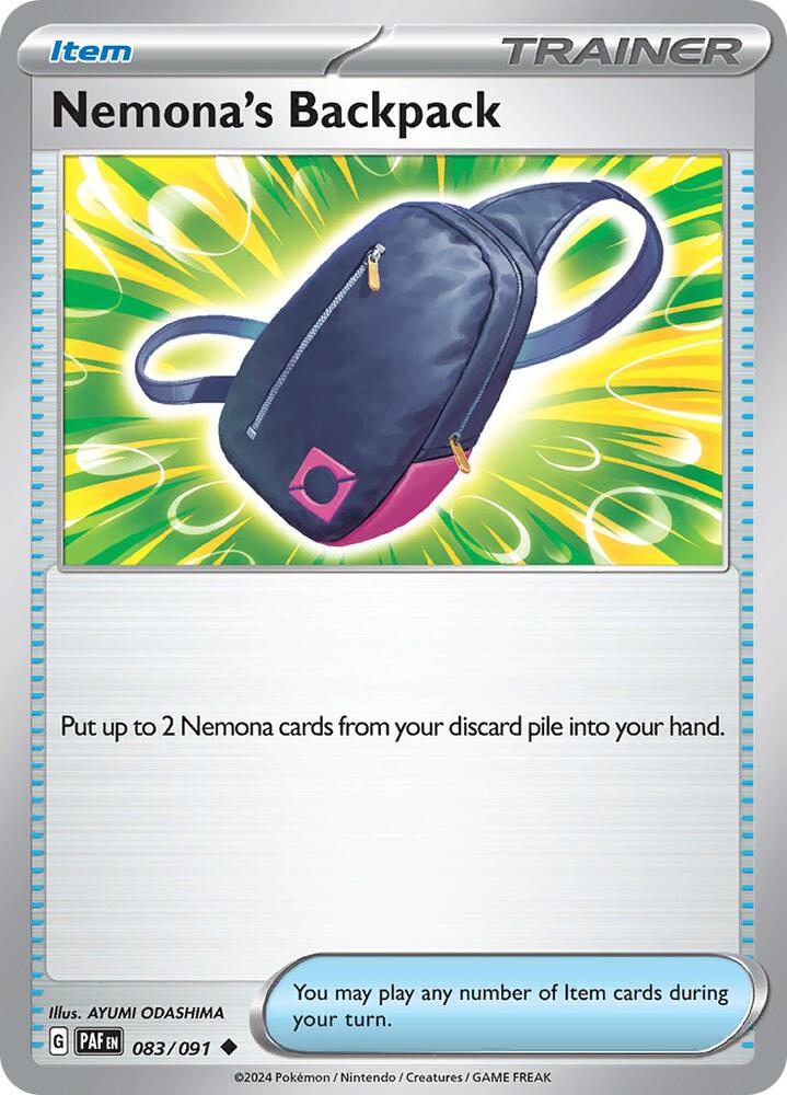 Nemona's Backpack - 083/091 - Paldean Fates (Reverse Holo)