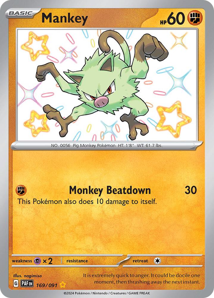 Mankey - 169/091 - SV: Paldean Fates