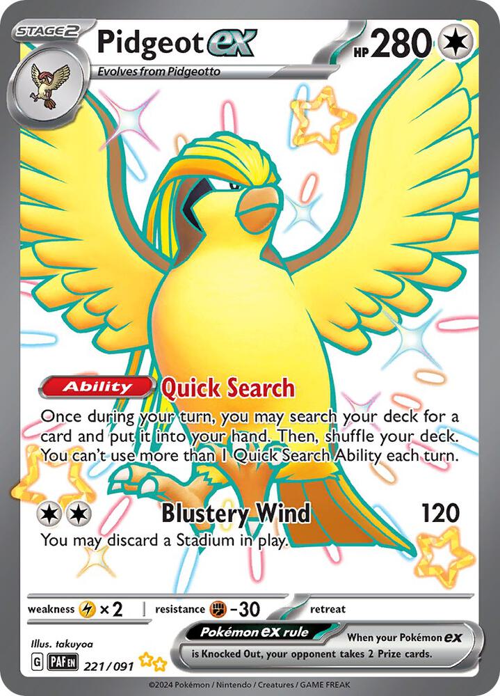 Pidgeot ex - 221/091 - SV: Paldean Fates