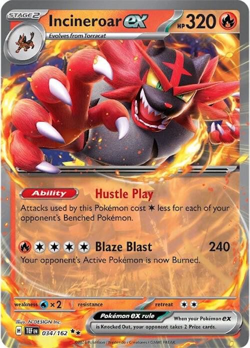 Incineroar ex - 034/162 - SV05: Temporal Forces