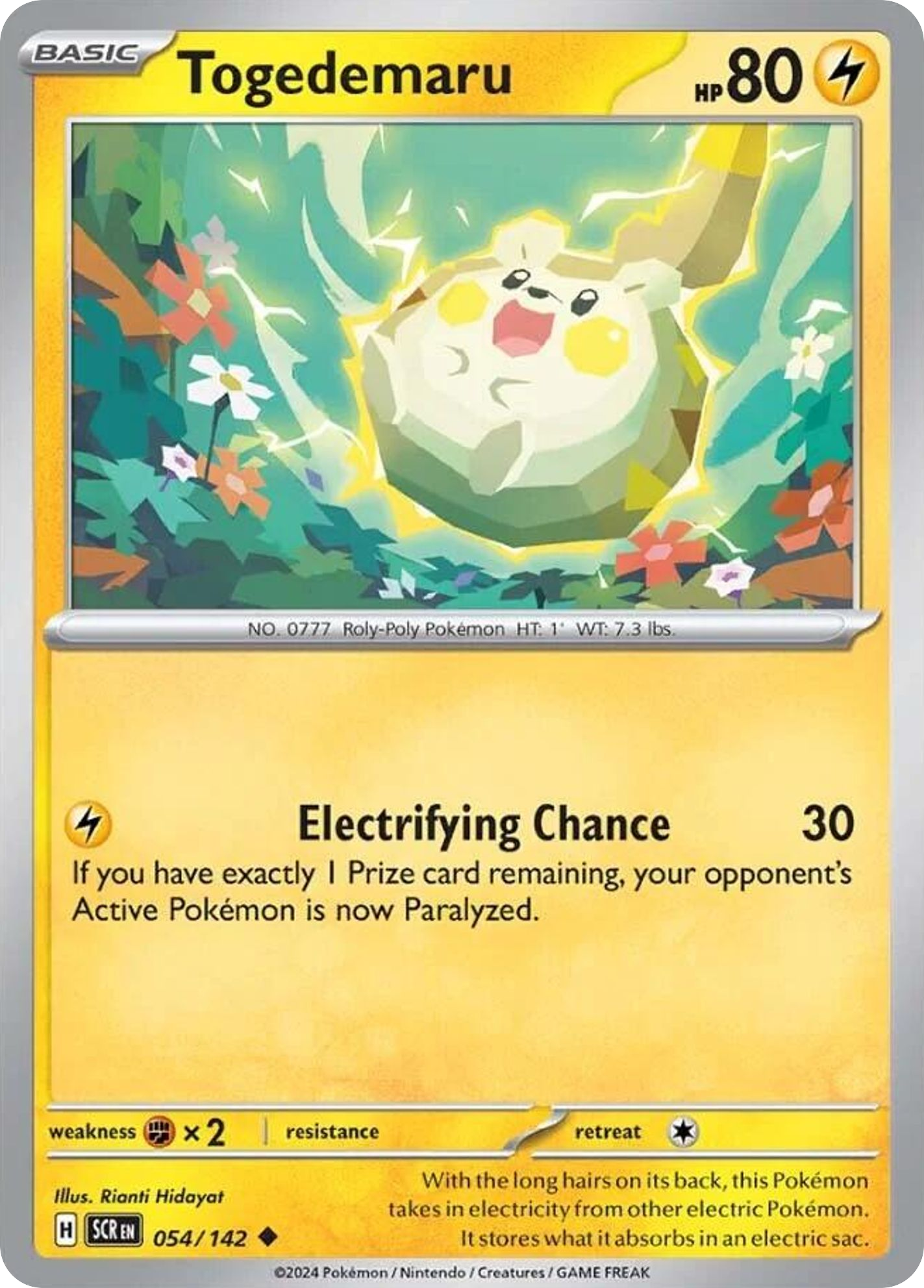 Togedemaru- 054/142 - Stellar Crown (Reverse Holo)