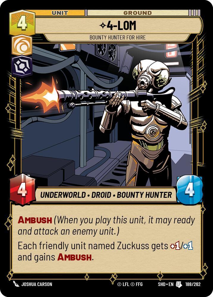 4-LOM - Bounty Hunter for Hire - 188/262 - Shadows of the Galaxy