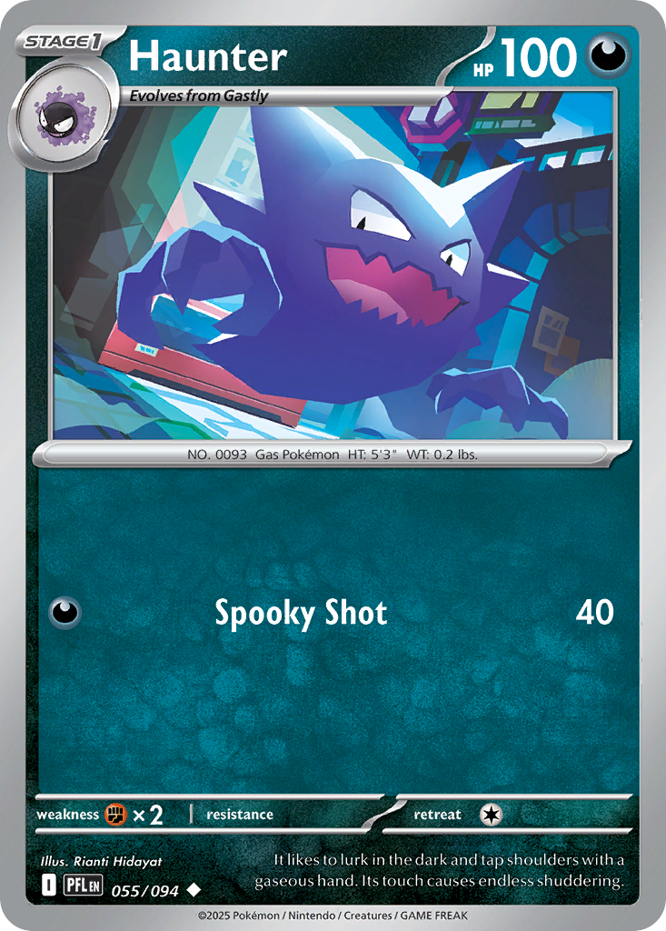 Haunter - 055/094 - Phantasmal Flames (Reverse Holo)