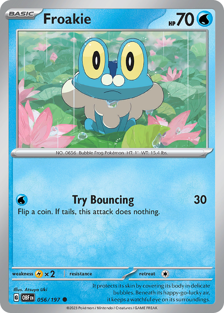 Froakie - 056/197 - Obsidian Flames (Reverse Holo)