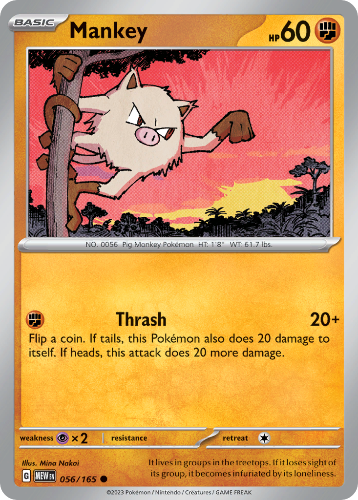 Mankey - 056/165 -SV: Scarlet & Violet 151 (MEW)