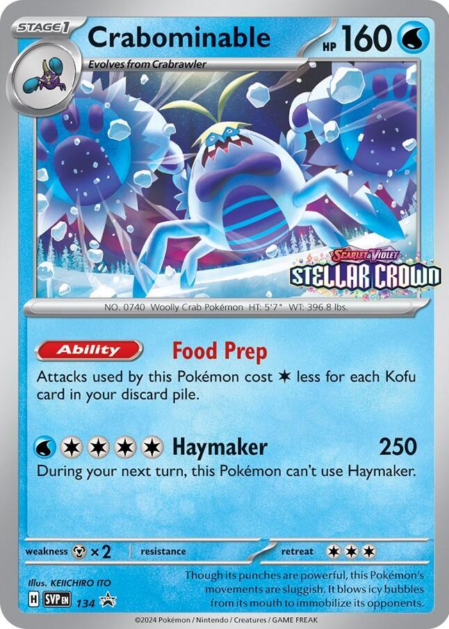 Crabominable - 134 - SV: Scarlet & Violet Pre-Release Sealed