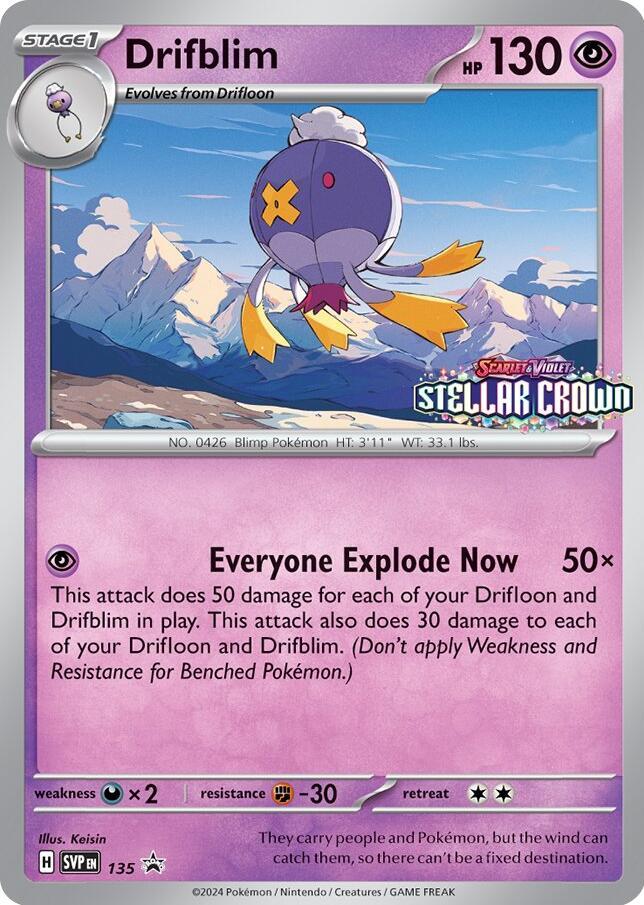 Drifblim - 135 - SV: Scarlet & Violet Pre-Release Deck Sealed