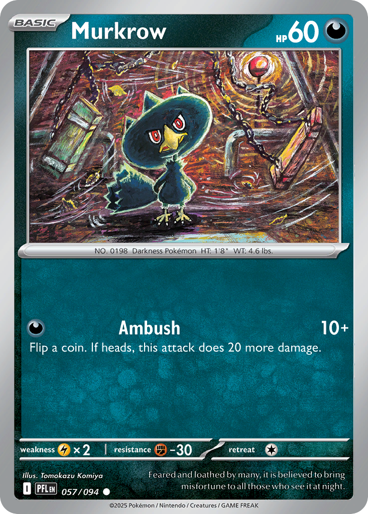 Murkrow- 057/094 - Phantasmal Flames (Reverse Holo)