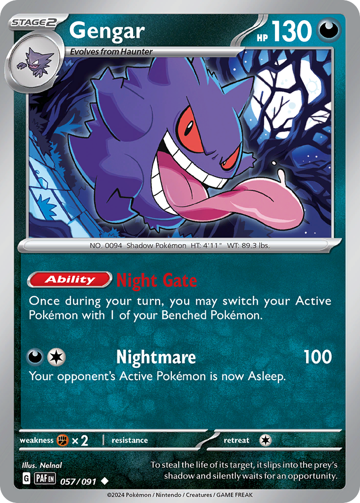 Gengar - 057/091 - Paldean Fates