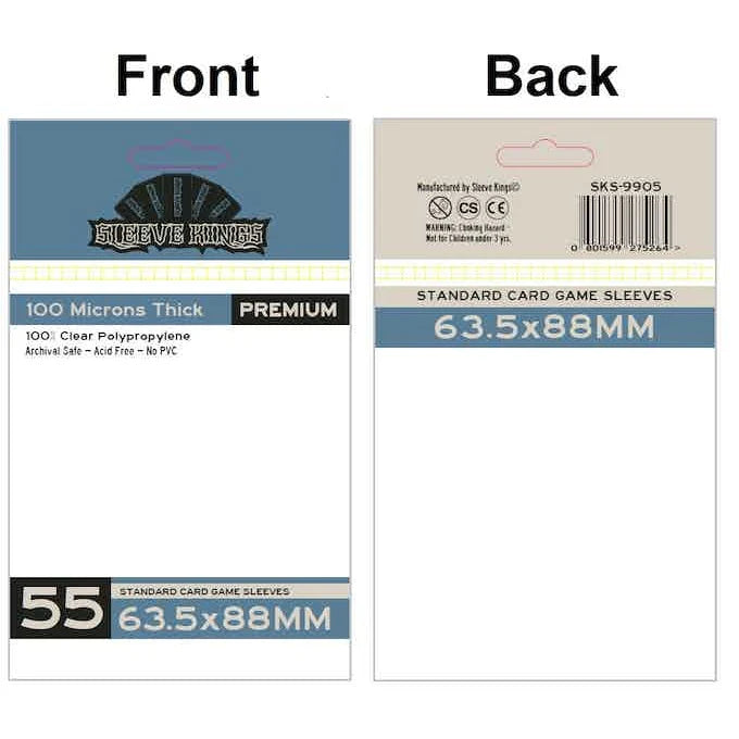 Sleeve Kings: Card Game (63.5 x 88mm) Premium Clear Sleeves