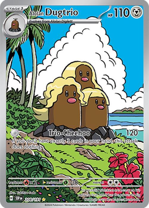 Alolan Dugtrio - 208/191 - SV08: Surging Sparks