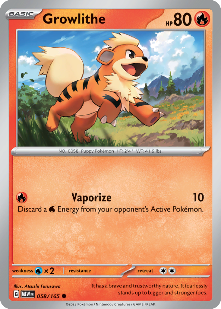 Growlithe - 058/165 -SV: Scarlet & Violet 151 (MEW)