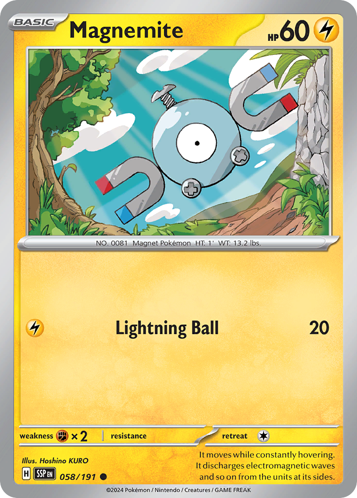 Magnemite- 058/191 - Surging Sparks (Reverse Holo)