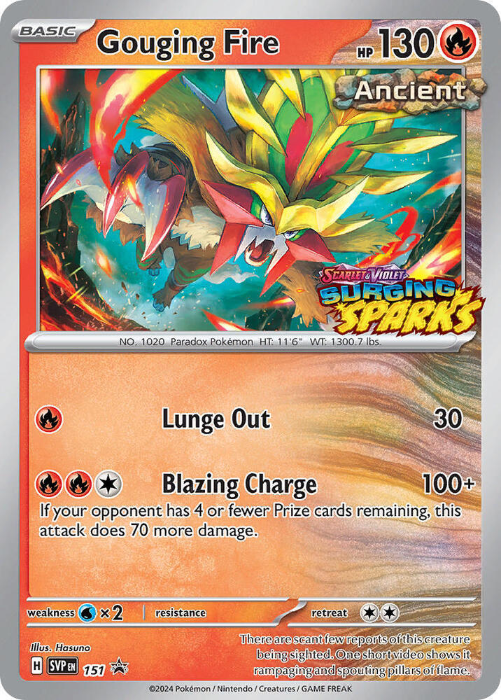 Gouging Fire - 151 - SV: Scarlet & Violet Pre-Release Deck Sealed