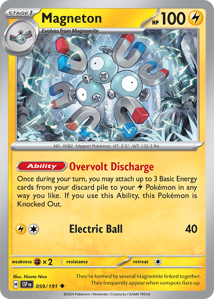 Magneton- 059/191 - Surging Sparks (Reverse Holo)